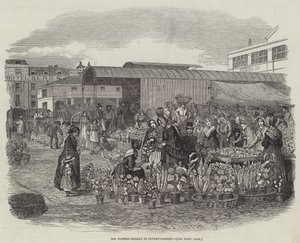 O mercado de flores em Covent Garden de William James Linton